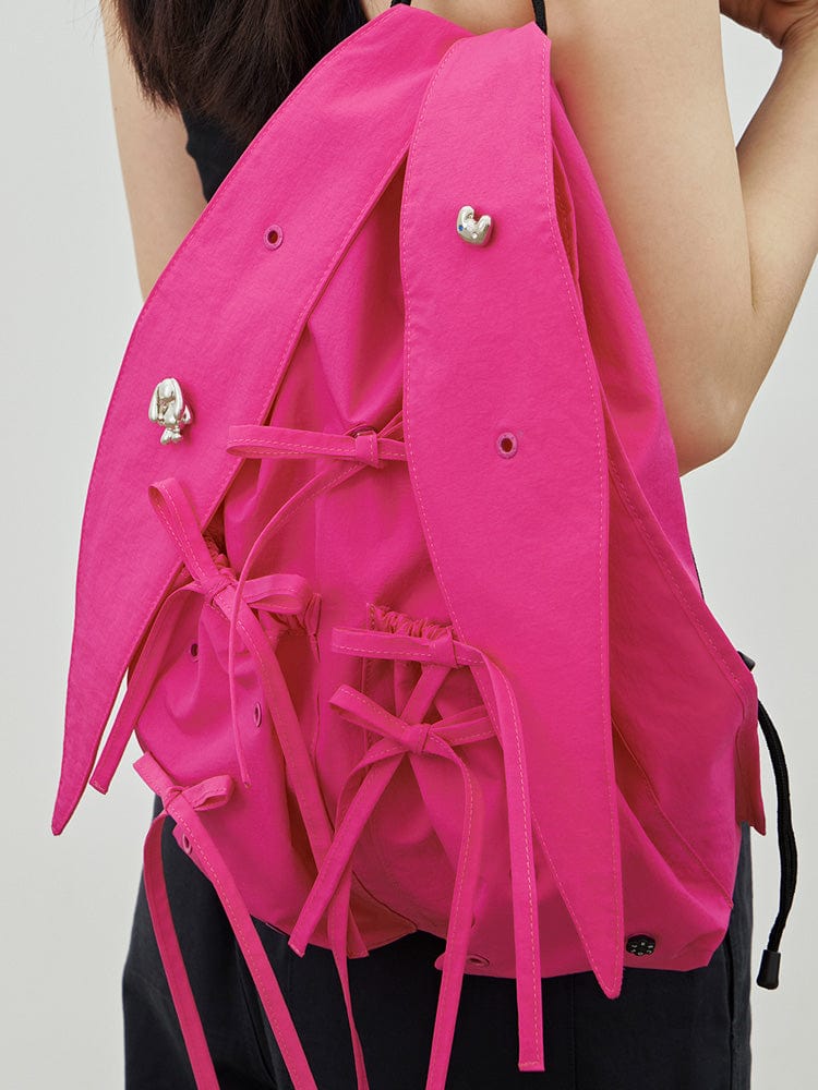 NJ X COLLER ラビットストリングバッグ(FUCHSIA PINK)