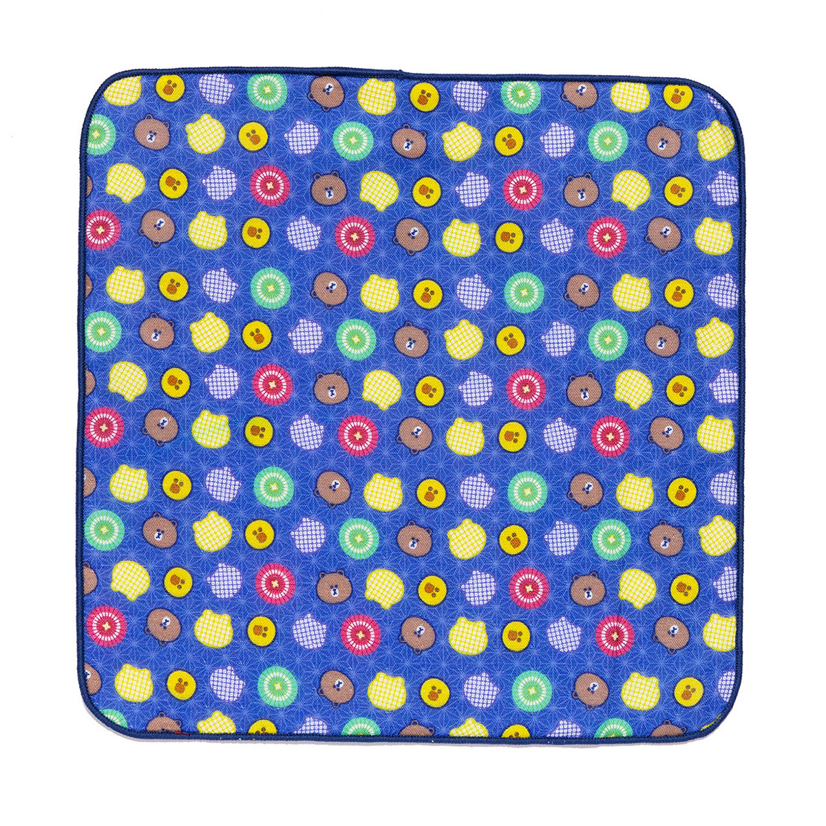 25cm角合わせタオルハンカチ(紺) LINE FRIENDS