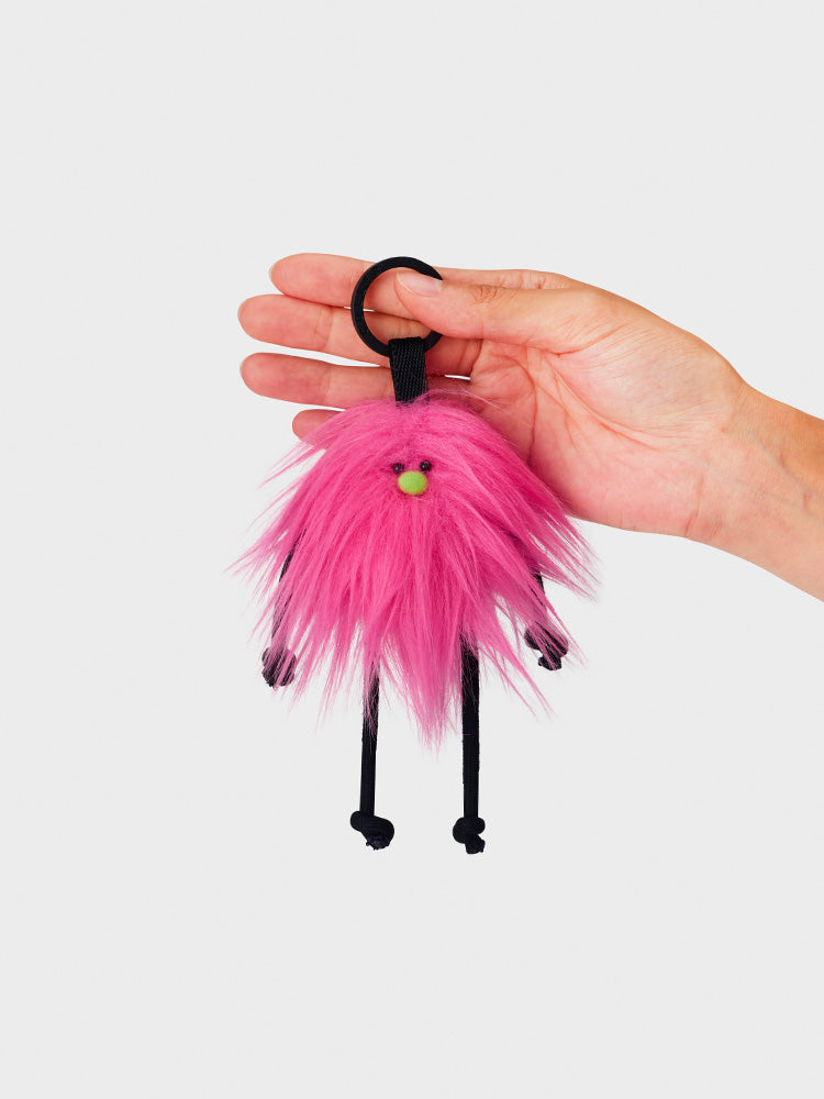 COLLER もふもふぬいぐるみキーホルダー ピンク