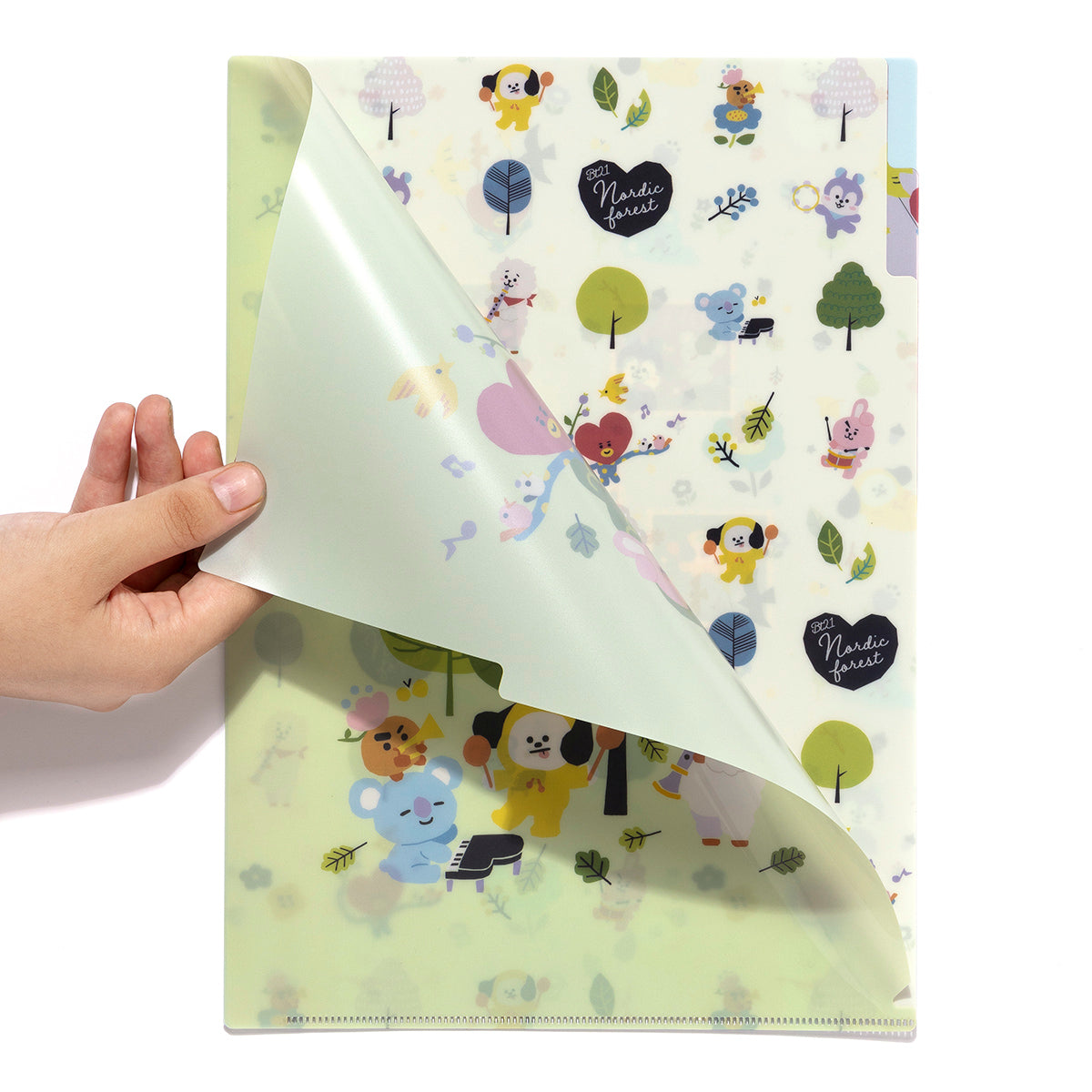 3ポケットクリアファイル(Nordic forest) BT21