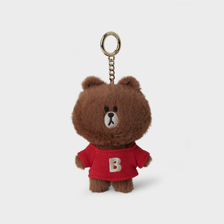 ベーシックTシャツぬいぐるみバッグチャーム ブラウン