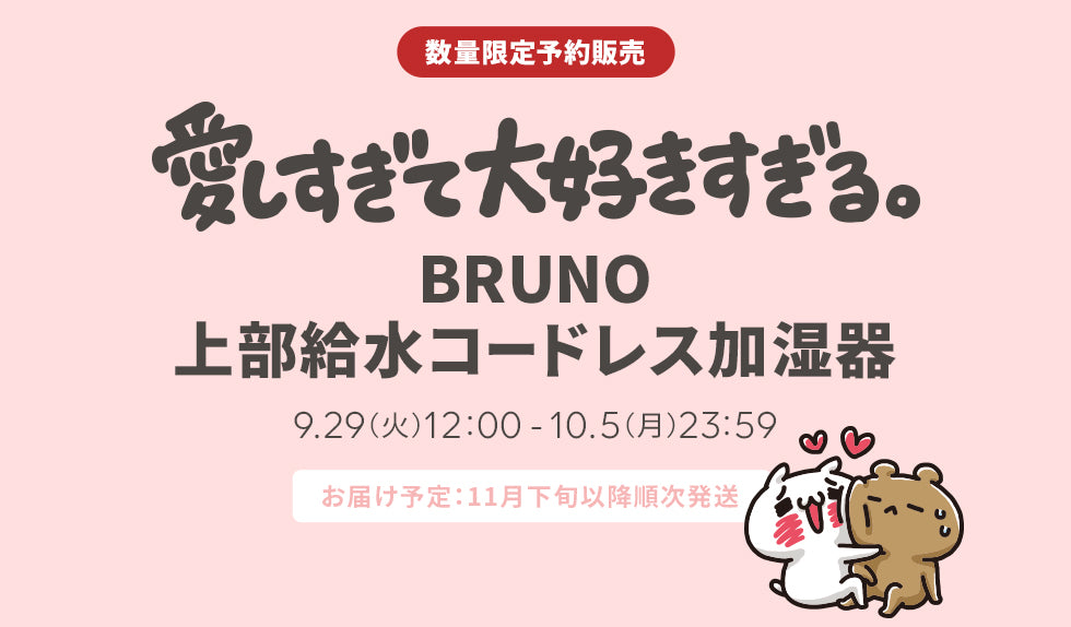 愛しすぎて大好きすぎる。BRUNO 上部給水コードレス加湿器