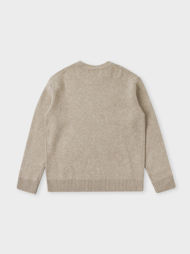 ドローイングニット ベージュ(BY BROWN) ブラウン