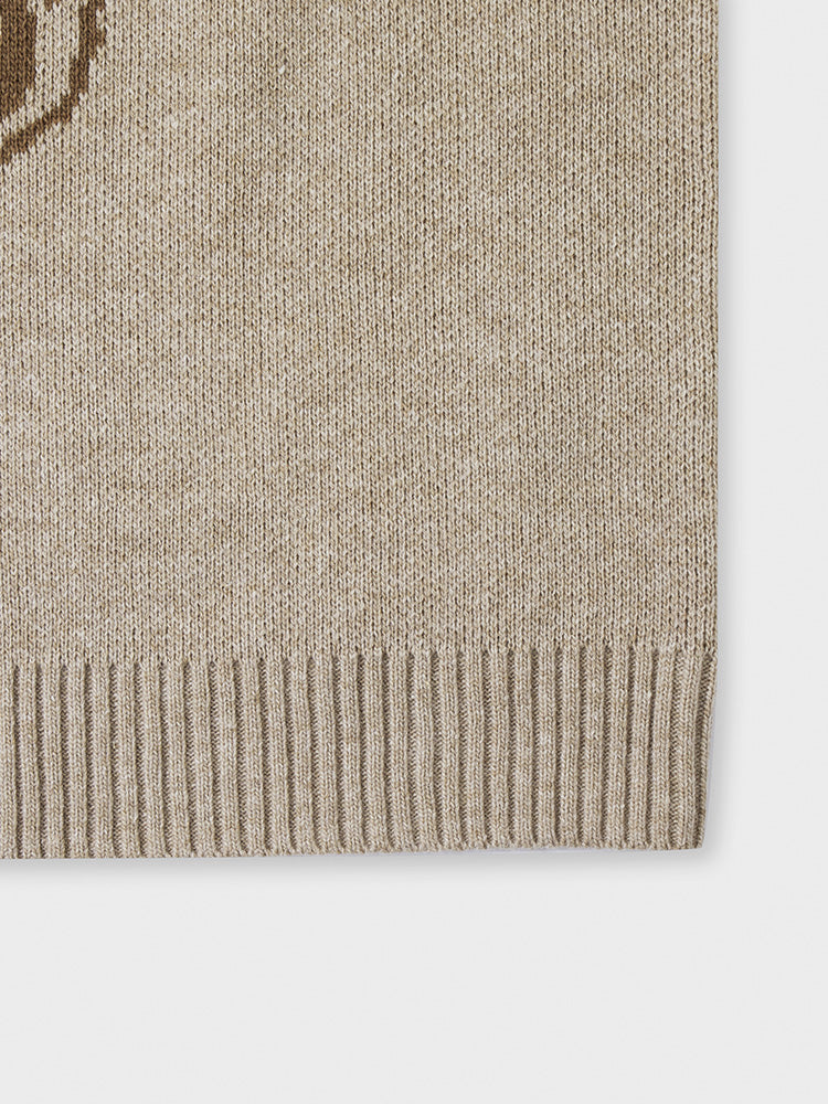 ドローイングニット ベージュ(BY BROWN) ブラウン