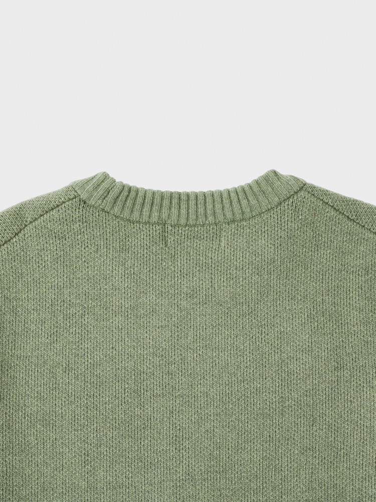 ドローイングニット グリーン(BY BROWN) ブラウン