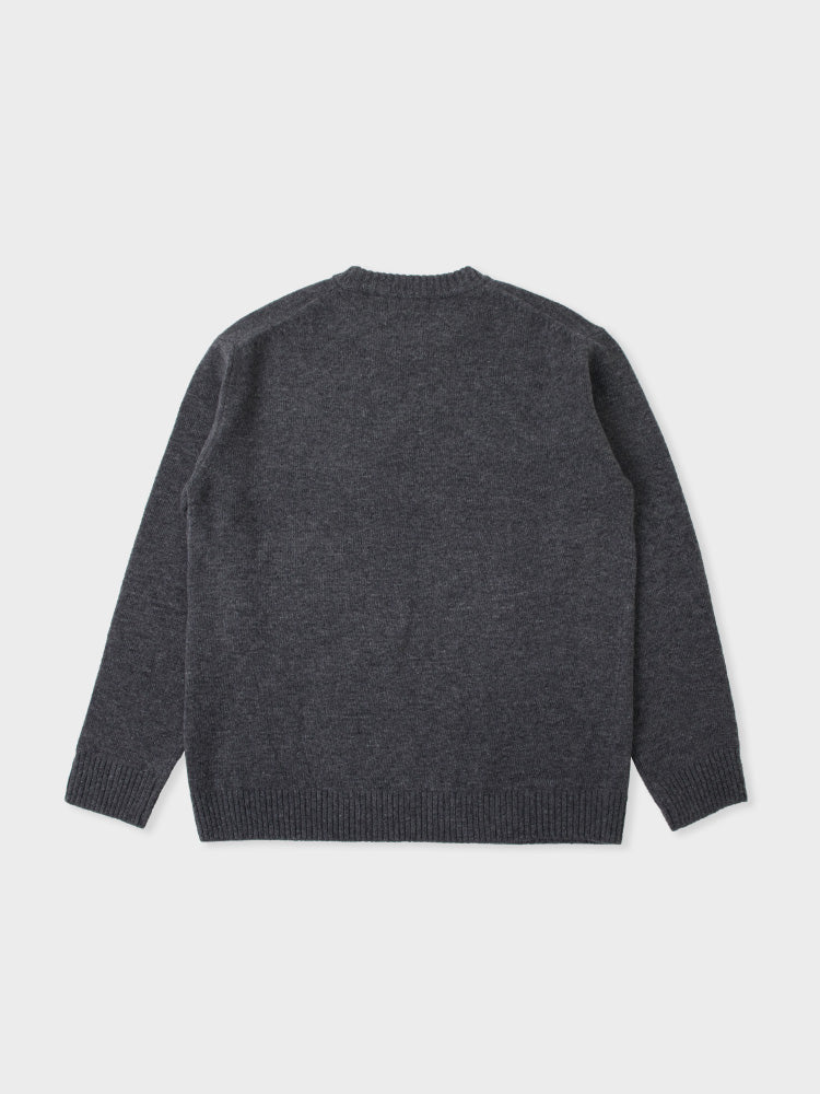 【新品】STONE  ワッペン ロゴ ウール セーター ニット L ワッペン付きセーター グレー(BY BROWN) ブラウン – LINE FRIENDS