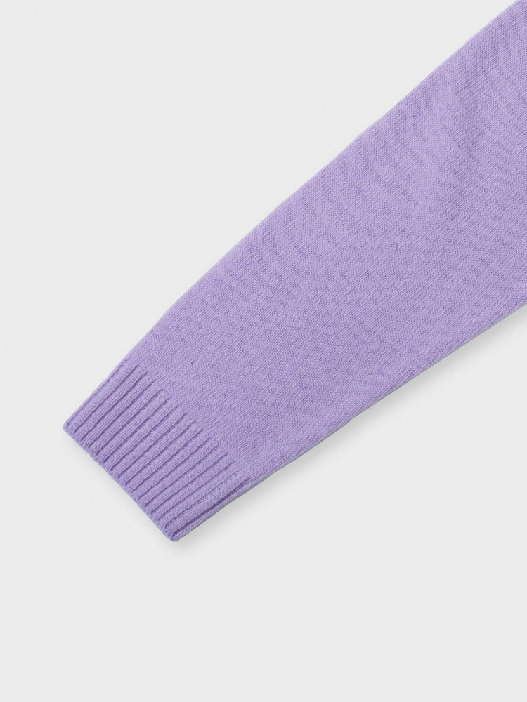 ワッペン付きセーター パープル(BY BROWN) ブラウン