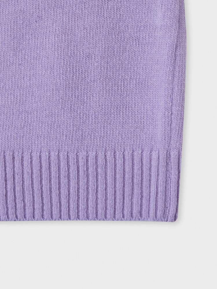 ワッペン付きセーター パープル(BY BROWN) ブラウン