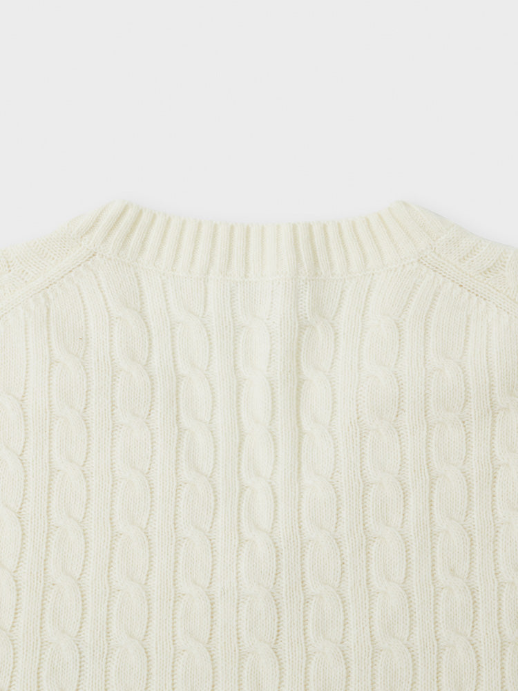 ニットベスト アイボリー(BY BROWN) ブラウン