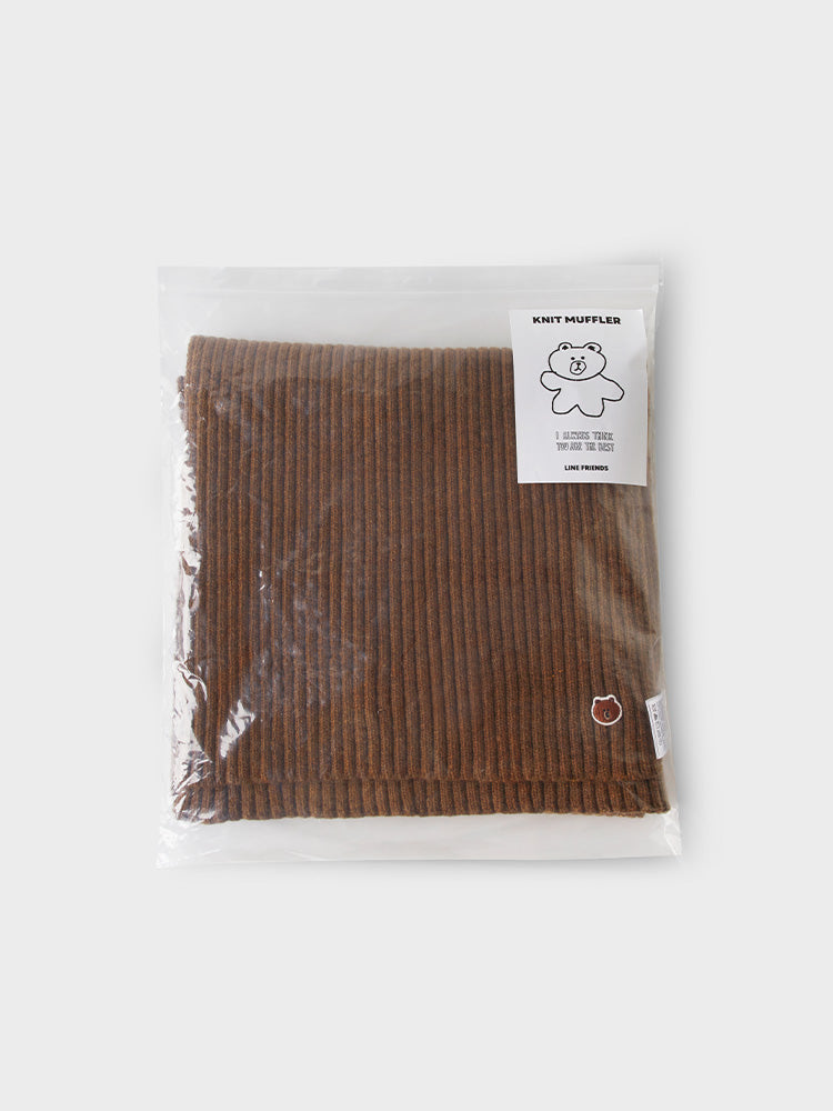 ショートマフラー ブラウン(BY BROWN) ブラウン