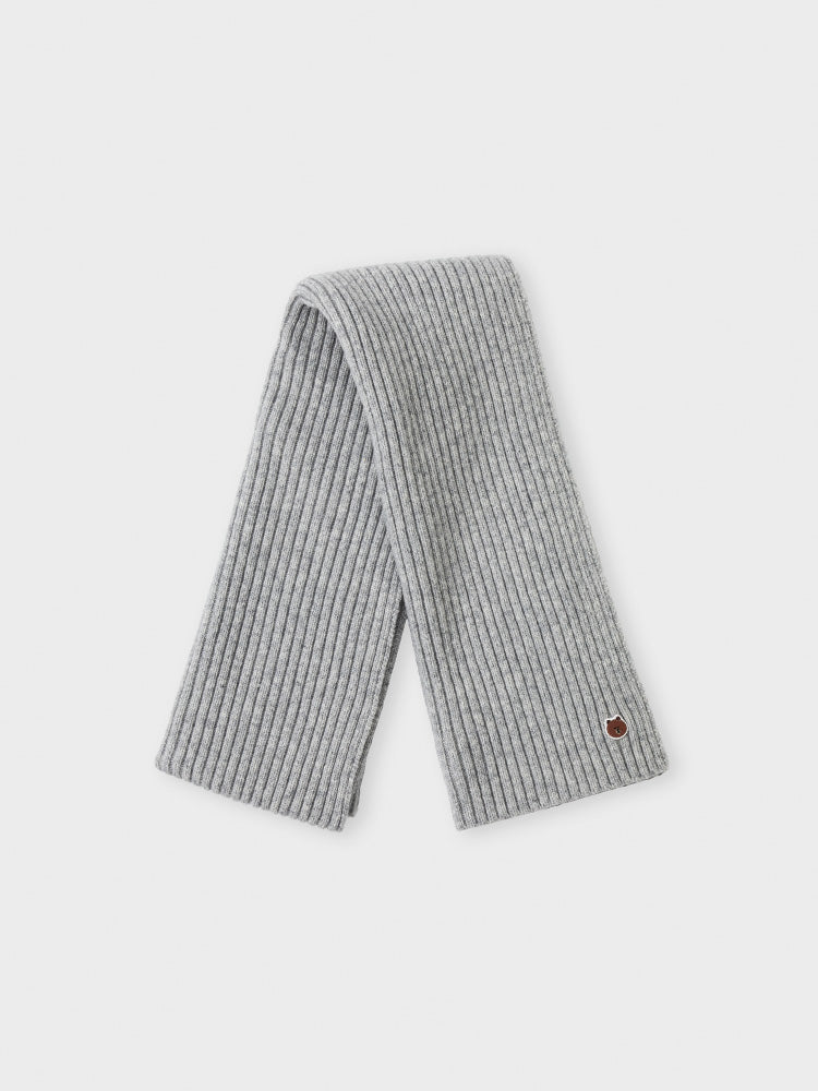 ショートマフラー グレー(BY BROWN) ブラウン