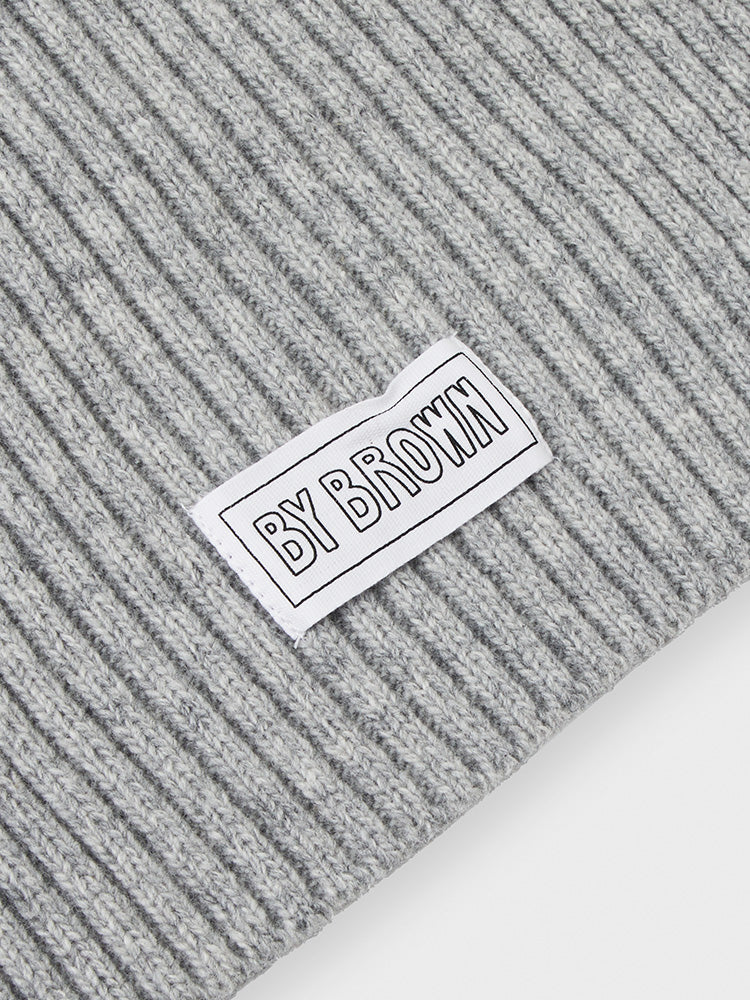 ショートマフラー グレー(BY BROWN) ブラウン