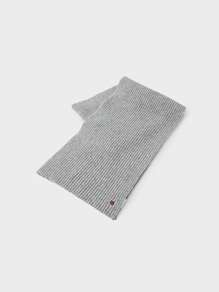 ショートマフラー グレー(BY BROWN) ブラウン