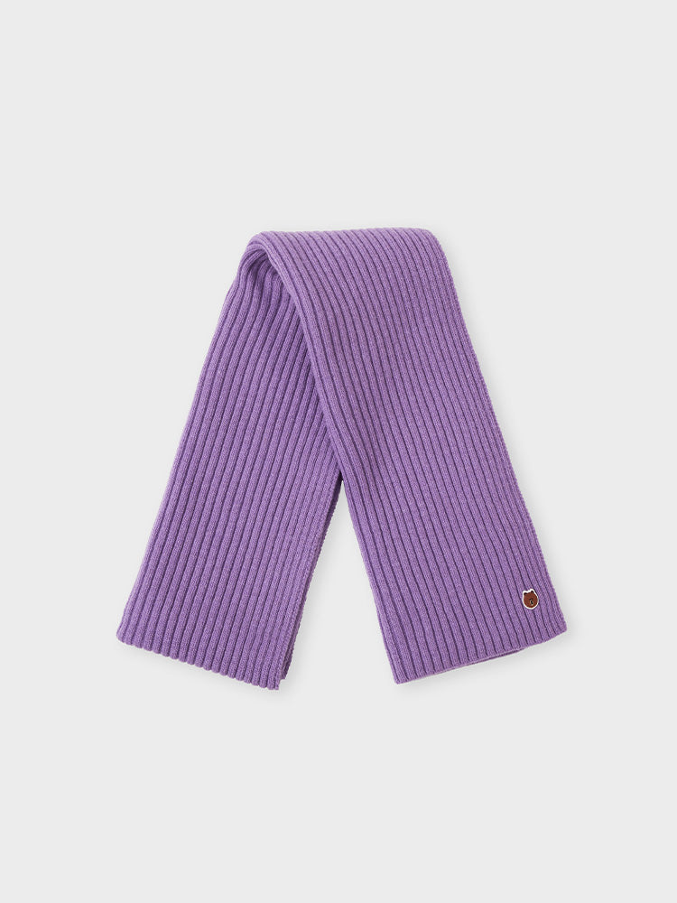 ショートマフラー パープル(BY BROWN) ブラウン