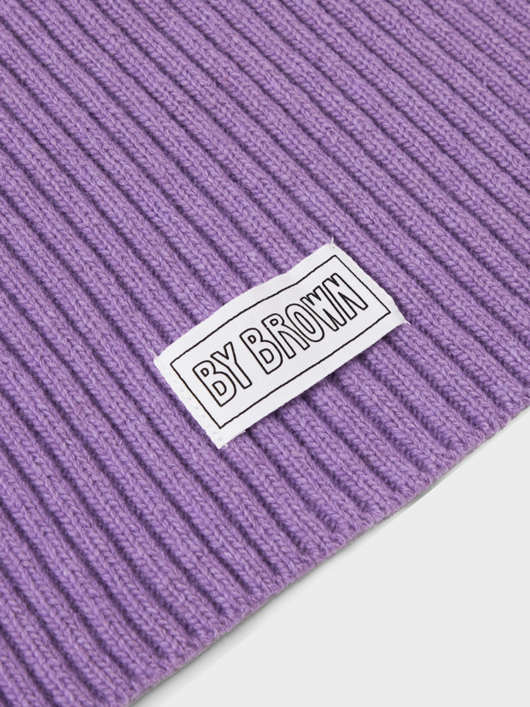 ショートマフラー パープル(BY BROWN) ブラウン