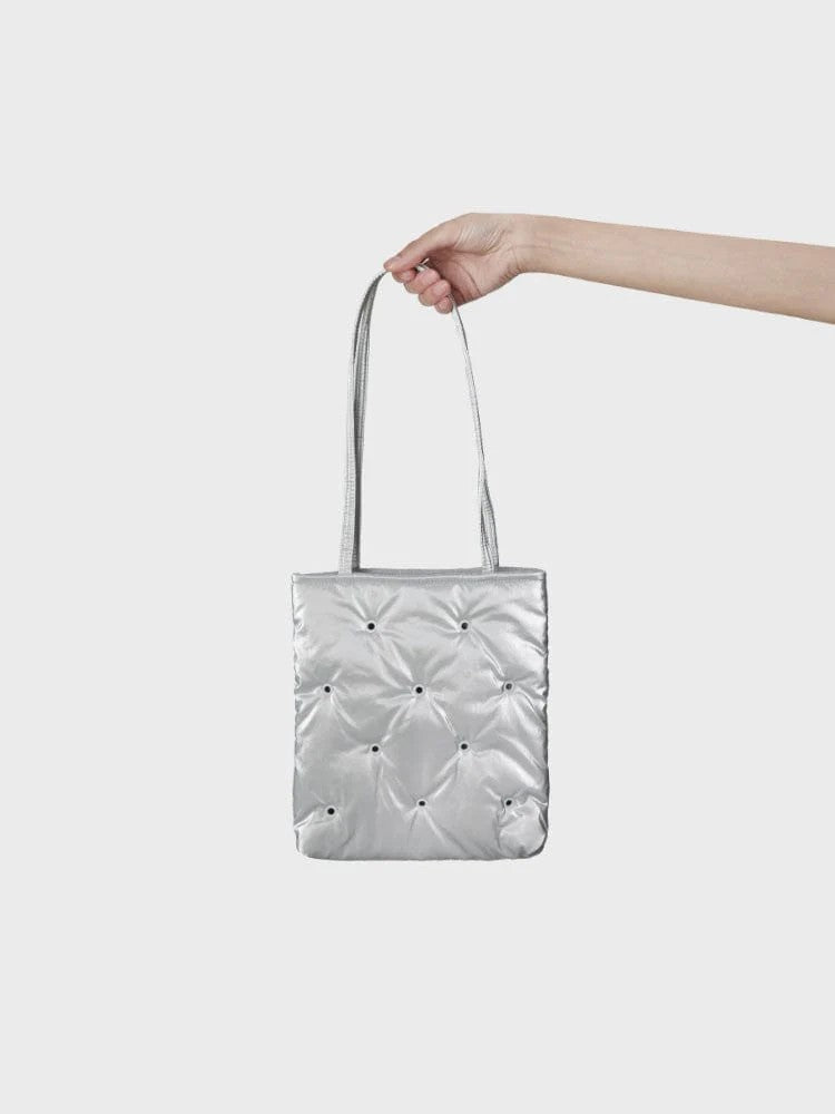 COLLER ビスケットショルダーバッグ シルバー