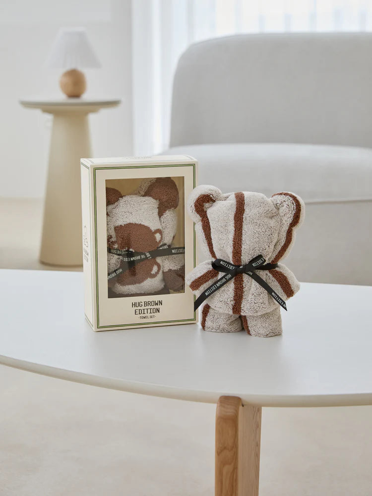 LINE FRIENDS | SONGWOL ブラウン型フェイスタオル(BR) ブラウン